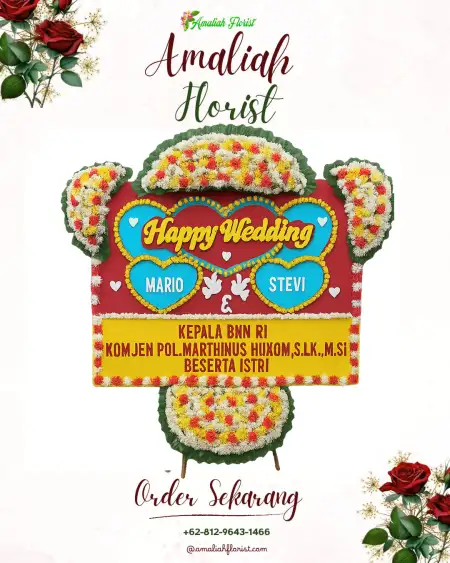 Papan Bunga Pernikahan Slogohimo